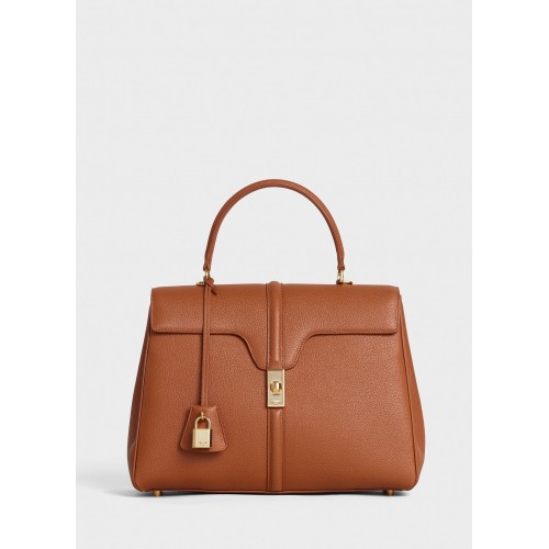 SAC CELINE MOYEN 16 EN CUIR DE VEAU SATINÉ 187373 TAN