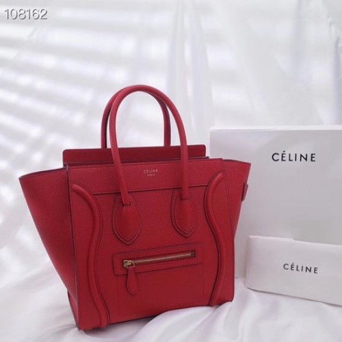 CELINE MICRO LUGGAGE SAC À MAIN EN CUIR D'AGNEAU LAMINÉ 167793-11