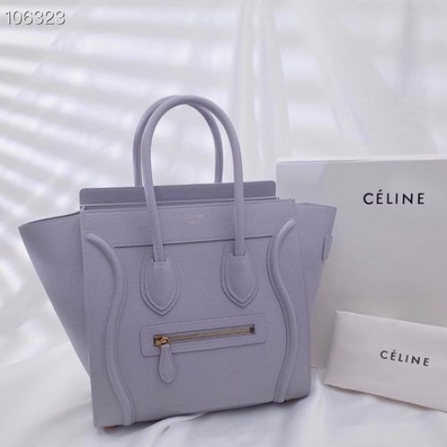 CELINE MICRO LUGGAGE SAC À MAIN EN CUIR D'AGNEAU LAMINÉ 167793-19
