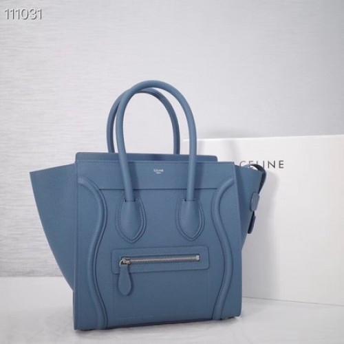 CELINE MICRO LUGGAGE SAC À MAIN EN CUIR D'AGNEAU LAMINÉ 167793-22