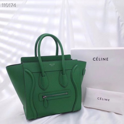 SAC À MAIN CELINE MICRO LUGGAGE EN CUIR D'AGNEAU LAMINÉ 167793-4
