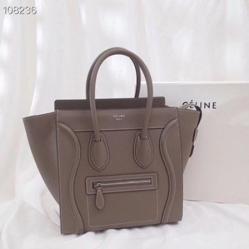 SAC À MAIN CELINE MICRO LUGGAGE EN CUIR D'AGNEAU LAMINÉ 167793-6
