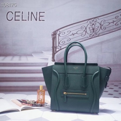 SAC À MAIN CELINE MICRO LUGGAGE EN CUIR D'AGNEAU LAMINÉ 167793-8