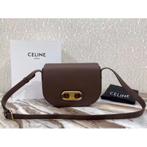 CELINE Original Sac en cuir CL93123 marron