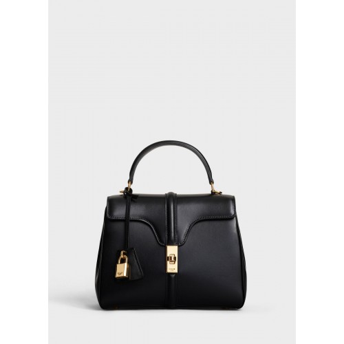 CELINE PETIT SAC 16 EN CUIR DE VEAU SATINÉ A188003 noir