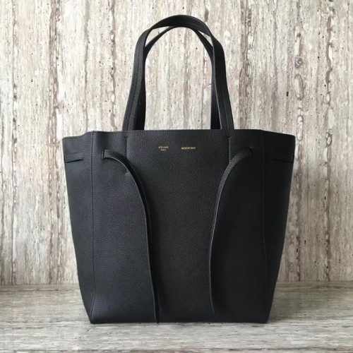 CELINE PETIT CABAS PHANTOM EN CUIR DE VEAU GRAINÉ SOUPLE 17602 noir