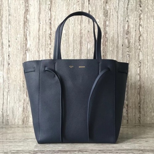 CELINE PETIT CABAS PHANTOM EN CUIR DE VEAU GRAINÉ SOUPLE 17602 bleu foncé
