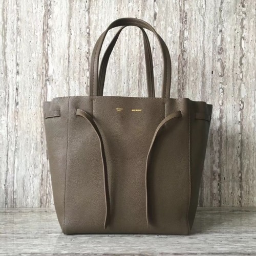 CELINE PETIT CABAS PHANTOM EN CUIR DE VEAU GRAINÉ SOUPLE 17602 gris