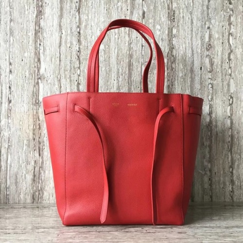CELINE PETIT CABAS PHANTOM EN CUIR DE VEAU GRAINÉ SOUPLE 17602 rouge