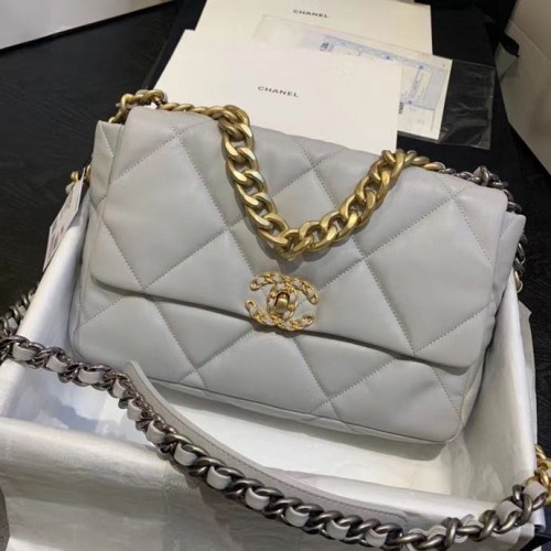 CHANEL 19 Sac à Rabat AS1160 AS1161 AS1162 Gris Clair