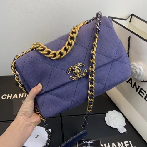 CHANEL 19 Sac à rabat AS1160 AS1161 violet