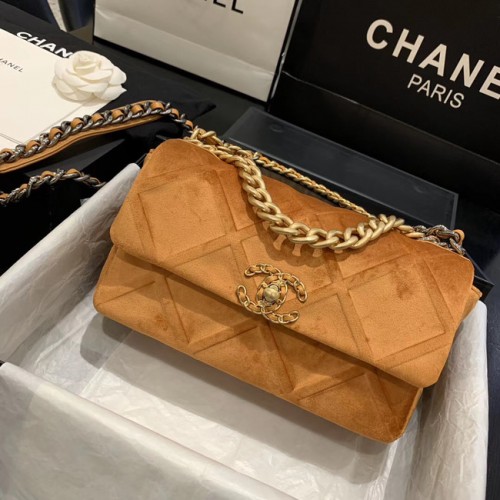 CHANEL 19 Sac à Rabat AS1160 Camel