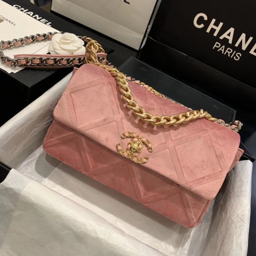 CHANEL 19 Sac à rabat AS1160 rose