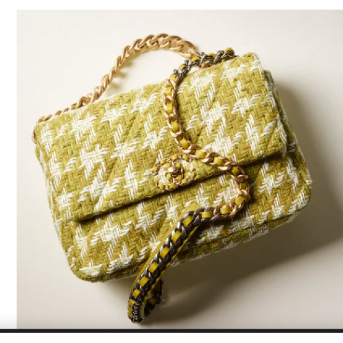 CHANEL 19 GRAND SAC A MAIN AS1161 Vert Ecru