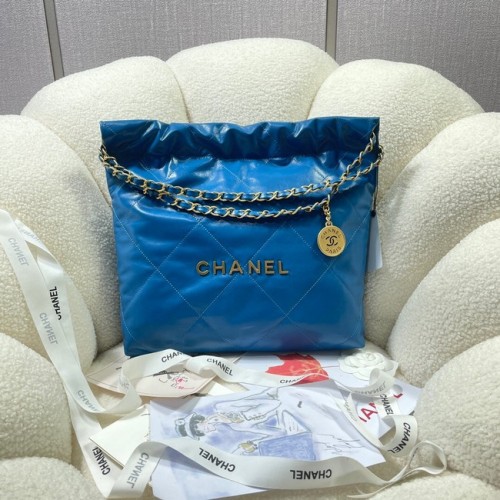SAC À MAIN CHANEL 22 AS3260 bleu