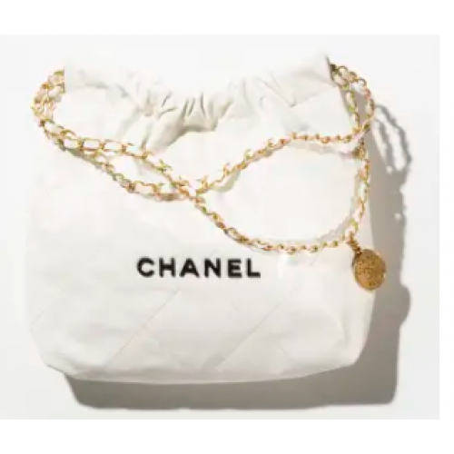CHANEL 22 PETIT SAC A MAIN AS3260 blanc&noir