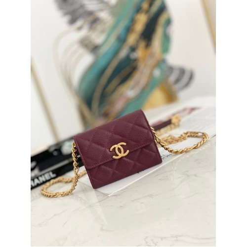 CHANEL POCHETTE AVEC CHAÎNE 81156 Bordeaux
