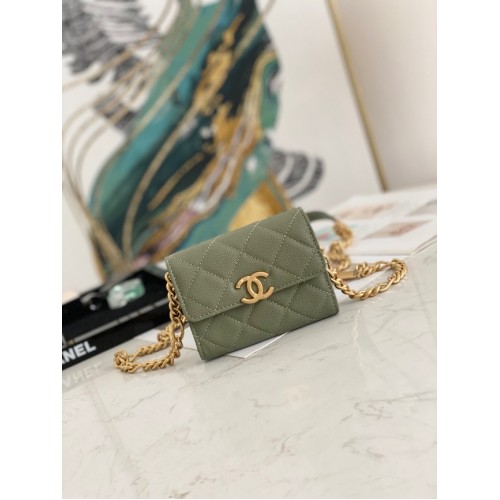 CHANEL POCHETTE AVEC CHAÎNE 81156 VERT