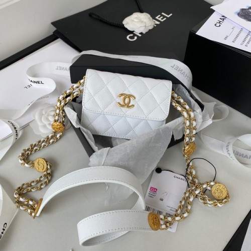 CHANEL POCHETTE AVEC CHAÎNE AP2857 blanc