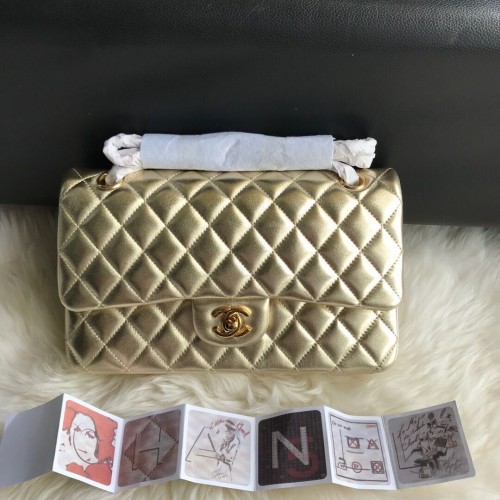 CHANEL Sac à main classique Agneau 1112 OR