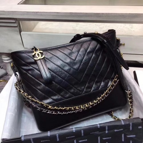 CHANEL GABRIELLE Sac Hobo en cuir d'origine A93842 noir