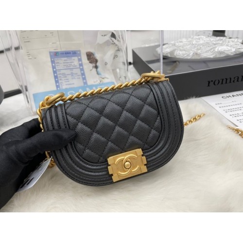 CHANEL SAC MESSAGER MINI GARÇON AS3351 noir
