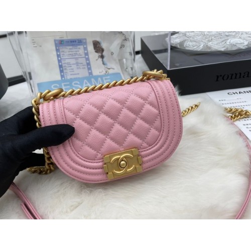 CHANEL SAC MESSAGER MINI GARÇON AS3351 rose
