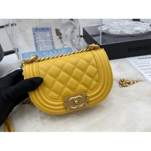 CHANEL SAC MESSAGER MINI GARÇON AS3351 jaune