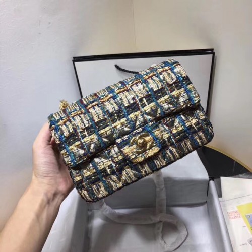 CHANEL Veau Tweed -Ton Doré-Métal Doré AS1116 or