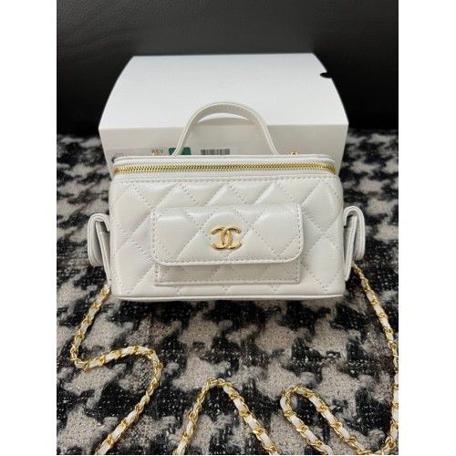 CHANEL VANITÉ AVEC CHAÎNE 68112 blanc