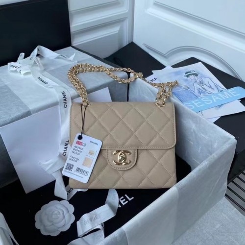 CHANEL mini sac à rabat AS2468 Abricot