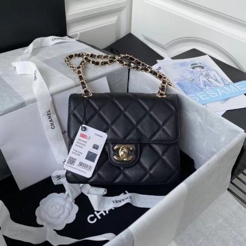 CHANEL mini sac à rabat AS2468 noir