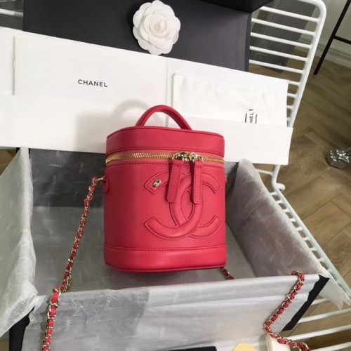 CHANEL trousse de toilette Métal Doré AS1336 rose