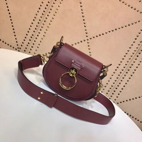 CHLOE Tess Petit sac à bandoulière en cuir 3E153 Prune violet
