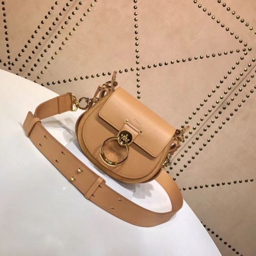 CHLOE Tess Petit sac à bandoulière en cuir 3E153 abricot