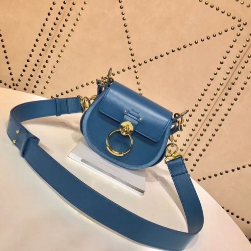 CHLOE Tess Petit sac à bandoulière en cuir 3E153 bleu