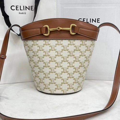 SAC SEAU Celine EN CUIR DE VEAU BRILLANT CR92072 BLANC