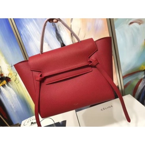 Celine Sac Banane Original Cuir Litchi C3349 Rouge