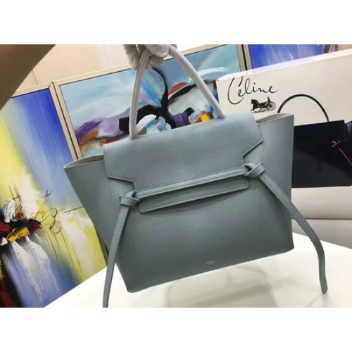 Celine Sac Banane Original Cuir Lisse C3349 SkyBlue