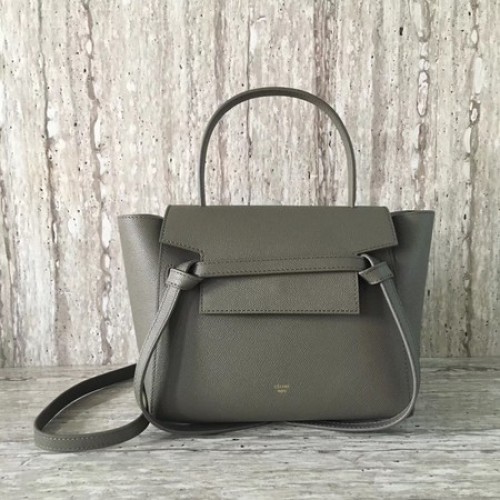 Celine Ceinture mini Sac Original Cuir C98310 Gris