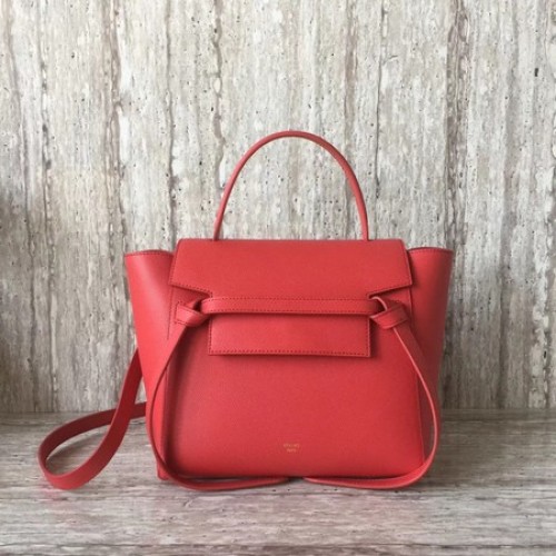 Celine Ceinture mini Sac Original Cuir C98310 Rouge