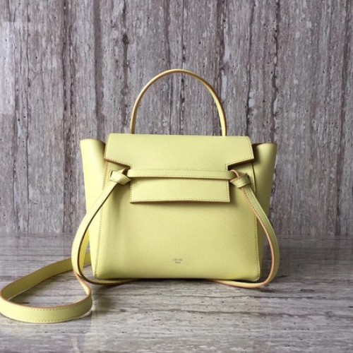 Celine Ceinture mini Sac Original Cuir C98310 Jaune