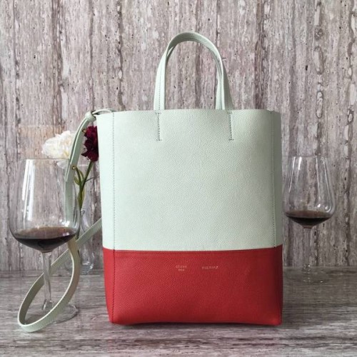 Celine Cabas Phantom Bags Cuir De Veau C2204 Gris&Rouge