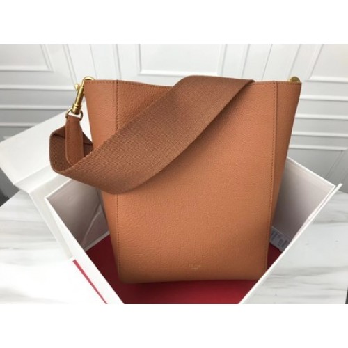 Celine Cabas Phantom Bags Cuir de veau d'origine 3370 Marron