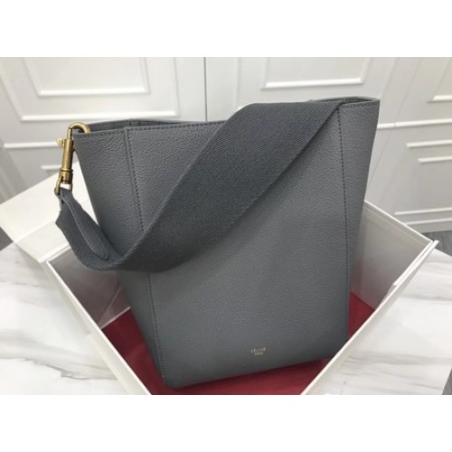 Celine Cabas Phantom Bags Cuir de veau d'origine 3370 Gris foncé