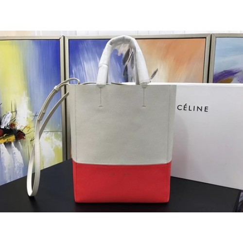 Celine Cabas Phantom Sacs Original Cuir C3365 Abricot&Rouge