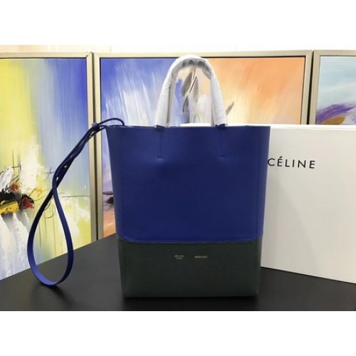 Celine Cabas Phantom Sacs Original Cuir C3365 Bleu&Vert
