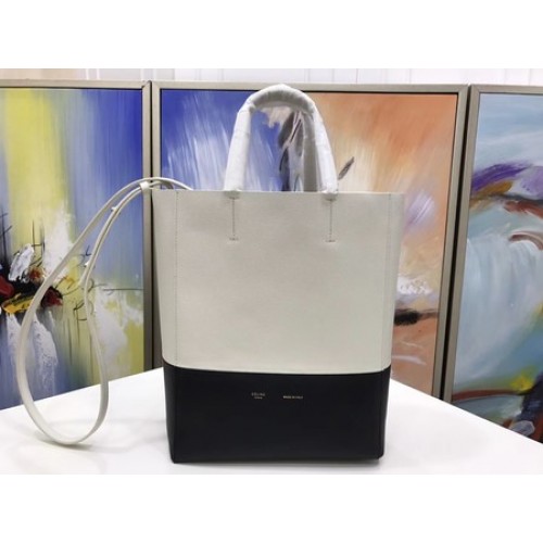 Celine Cabas Phantom Bags Cuir d'origine C3365 OffWhite&Black