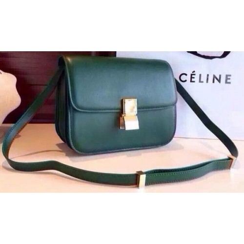 Celine Classic Box Flap Bag Cuir de veau C2263 Vert