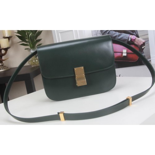 Celine Classic Box Flap Bag Cuir de veau C3369 Vert